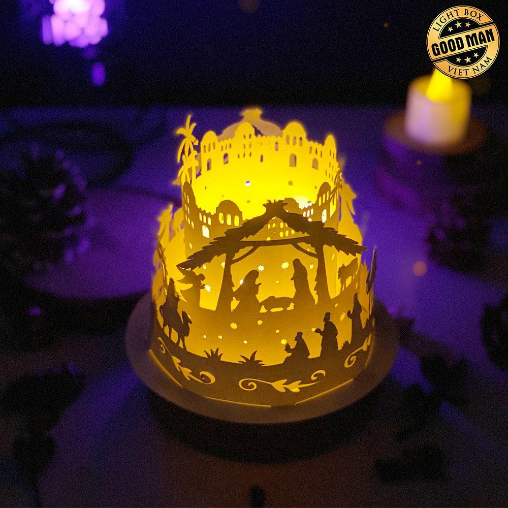 Christmas Nativity 2 - 3D Dome Lantern File - Cricut File - LightBoxGoodMan - LightboxGoodman