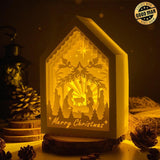 Christmas Nativity 2 - Paper Cut House Light Box File - Cricut File - 13x19 cm - LightBoxGoodMan - LightboxGoodman