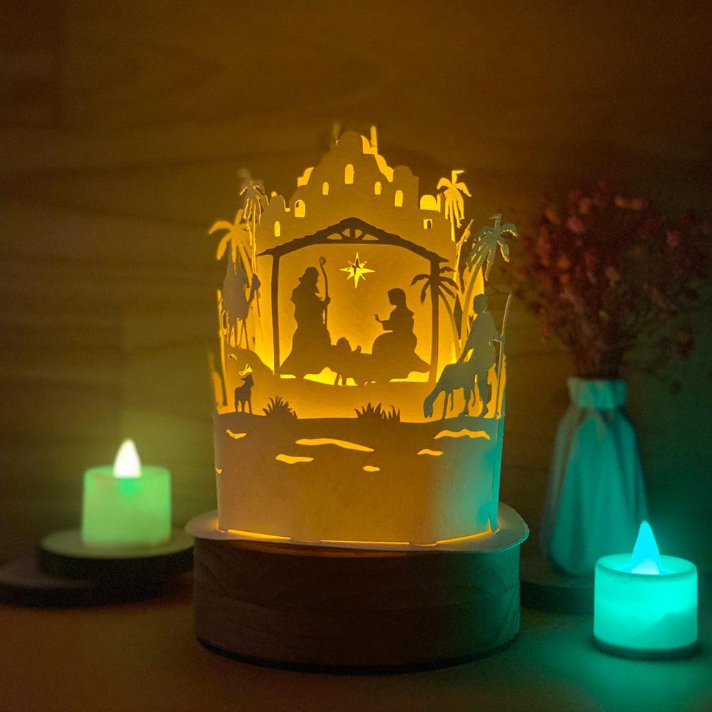 Christmas Nativity- 3D Dome Lantern File - Cricut File - LightBoxGoodMan - LightboxGoodman