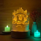Christmas Nativity- 3D Dome Lantern File - Cricut File - LightBoxGoodMan