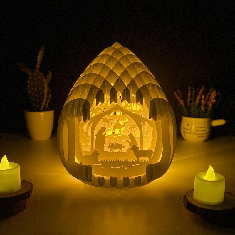 Christmas Nativity - 3D Pop-up Light Box Droplet File - Cricut File - LightBoxGoodMan - LightboxGoodman