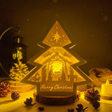 Christmas Nativity - Paper Cut Tree Light Box File - Cricut File - 20x22cm - LightBoxGoodMan