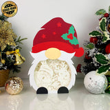 Christmas - Paper Cut Gnome Light Box File - Cricut File - 10x7 inches - LightBoxGoodMan - LightboxGoodman