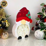 Christmas - Paper Cut Gnome Light Box File - Cricut File - 10x7 inches - LightBoxGoodMan - LightboxGoodman