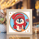 Christmas Penguin – Paper Cut Light Box File - Cricut File - 8x8 inches - LightBoxGoodMan