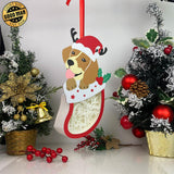 Christmas Reindeer 2 - Paper Cut Pet Light Box File - Xmas Dog Motif - Cricut File - 11x6 Inches - LightBoxGoodMan - LightboxGoodman