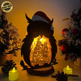 Christmas Santa 1 - Paper Cut Owl Light Box File - Cricut File - 25x20 cm - LightBoxGoodMan - LightboxGoodman