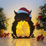 Christmas Santa 2 - Paper Cut Owl Light Box File - Cricut File - 25x20 cm - LightBoxGoodMan