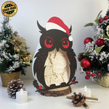 Christmas Santa 2 - Paper Cut Owl Light Box File - Cricut File - 25x20 cm - LightBoxGoodMan - LightboxGoodman