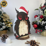 Christmas Santa 3 - Paper Cut Owl Light Box File - Cricut File - 25x20 cm - LightBoxGoodMan - LightboxGoodman