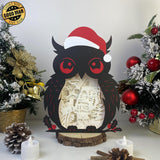 Christmas Santa 4 - Paper Cut Owl Light Box File - Cricut File - 25x20 cm - LightBoxGoodMan - LightboxGoodman