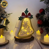 Christmas Santa - Bell Lantern File - Cricut File - LightBoxGoodMan - LightboxGoodman