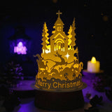 Christmas Santa Claus - 3D Dome Lantern File - Cricut File - LightBoxGoodMan