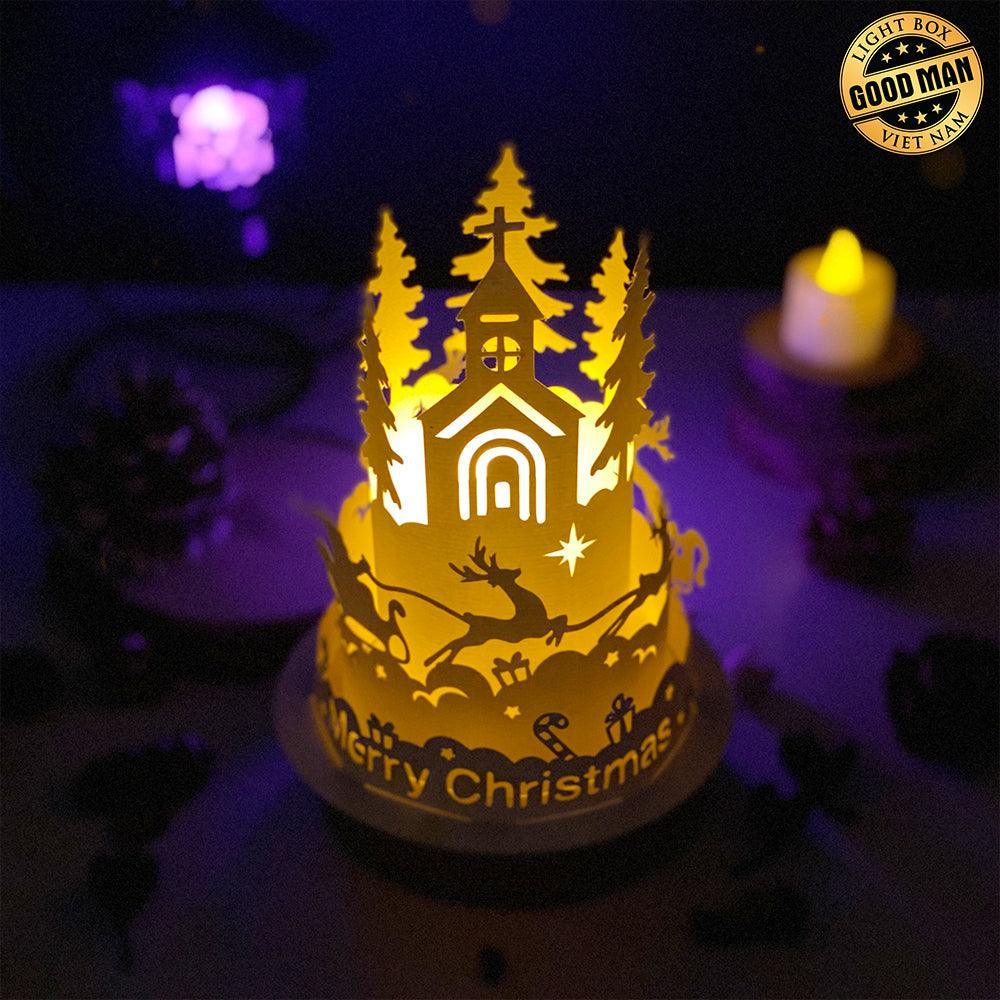 Christmas Santa Claus - 3D Dome Lantern File - Cricut File - LightBoxGoodMan - LightboxGoodman