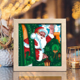 Christmas Santa – Paper Cut Light Box File - Cricut File - 8x8 inches - LightBoxGoodMan