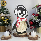 Christmas Santa - Paper Cut Penguin Light Box File - Cricut File - 25x20cm - LightBoxGoodMan - LightboxGoodman