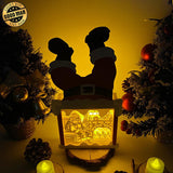 Christmas Santa - Paper Cut Santa Light Box File - Cricut File - 28,4x14,7cm - LightBoxGoodMan - LightboxGoodman