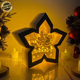Christmas Santa - Paper Cut Snowflake Light Box File - Cricut File - 7.5x7.5 inches - LightBoxGoodMan - LightboxGoodman