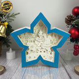 Christmas Santa - Paper Cut Snowflake Light Box File - Cricut File - 7.5x7.5 inches - LightBoxGoodMan - LightboxGoodman