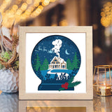 Christmas Snowball Landscape 3 – Paper Cut Light Box File - Cricut File - 8x8 inches - LightBoxGoodMan - LightboxGoodman