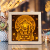 Christmas Snowball Nativity 1 – Paper Cut Light Box File - Cricut File - 8x8 inches - LightBoxGoodMan