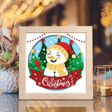 Christmas Snowman 2 – Paper Cut Light Box File - Cricut File - 8x8 inches - LightBoxGoodMan