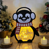 Christmas Snowman 2 - Paper Cut Penguin Light Box File - Cricut File - 25x20cm - LightBoxGoodMan