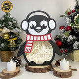 Christmas Snowman 2 - Paper Cut Penguin Light Box File - Cricut File - 25x20cm - LightBoxGoodMan - LightboxGoodman