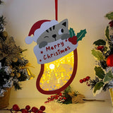 Christmas Snowman 2 - Paper Cut Pet Light Box File - Xmas Cat Motif - Cricut File - 8x6 Inches - LightBoxGoodMan