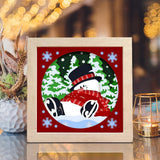 Christmas Snowman 3 – Paper Cut Light Box File - Cricut File - 8x8 inches - LightBoxGoodMan