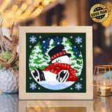 Christmas Snowman 3 – Paper Cut Light Box File - Cricut File - 8x8 inches - LightBoxGoodMan - LightboxGoodman