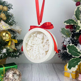 Christmas Snowman - 3D Ornament Lantern File - Cricut File - LightBoxGoodMan - LightboxGoodman