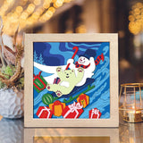 Christmas Snowman 5 – Paper Cut Light Box File - Cricut File - 8x8 inches - LightBoxGoodMan