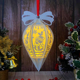 Christmas Snowman - Droplet Lantern File - Cricut SVG File - LightBoxGoodMan