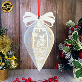Christmas Snowman - Droplet Lantern File - Cricut SVG File - LightBoxGoodMan - LightboxGoodman