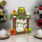 Christmas Snowman - Paper Cut Fireplace Light Box File - Cricut File - 7,6x7cm - LightBoxGoodMan - LightboxGoodman