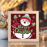 Christmas Snowman – Paper Cut Light Box File - Cricut File - 8x8 inches - LightBoxGoodMan - LightboxGoodman