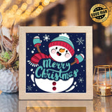 Christmas Snowman – Paper Cut Light Box File - Cricut File - 8x8 inches - LightBoxGoodMan - LightboxGoodman