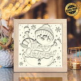 Christmas Snowman – Paper Cut Light Box File - Cricut File - 8x8 inches - LightBoxGoodMan - LightboxGoodman