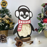 Christmas Snowman - Paper Cut Penguin Light Box File - Cricut File - 25x20cm - LightBoxGoodMan - LightboxGoodman