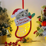 Christmas Snowman - Paper Cut Pet Light Box File - Xmas Cat Motif - Cricut File - 8x6 Inches - LightBoxGoodMan