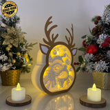 Christmas Snowman - Paper Cut Reindeer Light Box File - Cricut File - 24,4x17cm - LightBoxGoodMan - LightboxGoodman