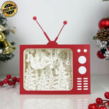 Christmas Snowman - Paper Cut Television Light Box File - Cricut File - 8x7 inches - LightBoxGoodMan - LightboxGoodman