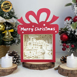 Christmas Train - Paper Cut Gift Light Box File - Cricut File - 21x16cm - LightBoxGoodMan - LightboxGoodman