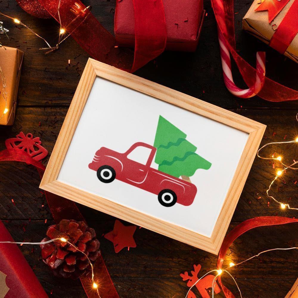 Christmas Tree Red Truck - Cricut File - Svg, Png, Dxf, Eps - LightBoxGoodMan - LightboxGoodman