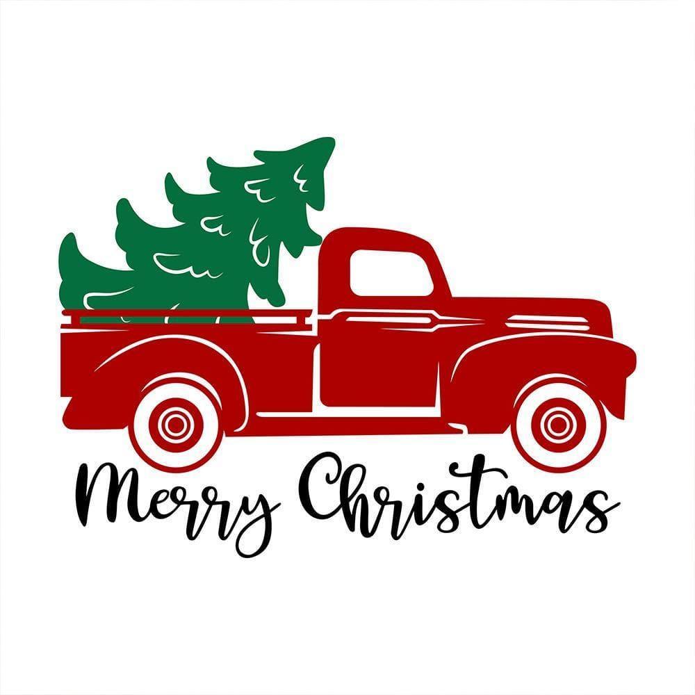 Christmas Truck 2 - Cricut File - Svg, Png, Dxf, Eps - LightBoxGoodMan