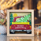 Christmas Truck 2 - Paper Cut Light Box File - Cricut File - 8x8 inches - LightBoxGoodMan