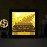 Christmas Truck 2 - Paper Cut Light Box File - Cricut File - 8x8 inches - LightBoxGoodMan - LightboxGoodman