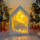 Christmas Truck - Paper Cut House Light Box File - Cricut File - 13x19 Inches - LightBoxGoodMan