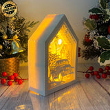 Christmas Truck - Paper Cut House Light Box File - Cricut File - 13x19 Inches - LightBoxGoodMan - LightboxGoodman